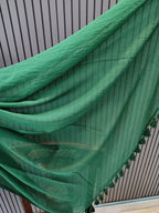 Forest Dew Plain Mulmul Saree