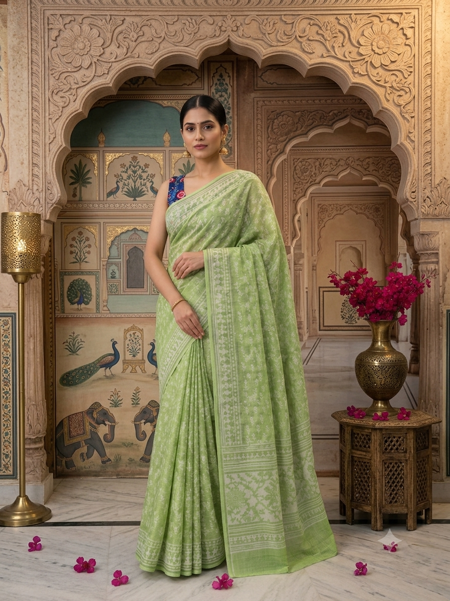 Green Kota Doriya Saree
