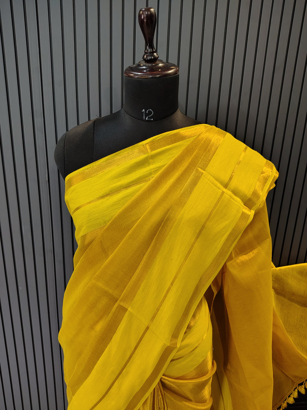 Golden Yellow Sarara Tissue Saree