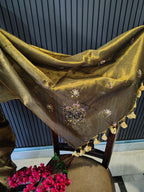 Golden ZardoshiTissue Saree
