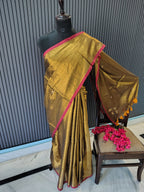 Copper Zardoshi Tissue Saree