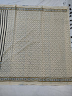 Creamline Ajrakh Cotton Saree