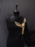 Black Eagle Mulmul Saree