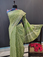 Green Kota Doriya Saree