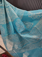Sky Blue Kota Doriya Saree