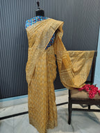 Mustard Kota Doriya Saree