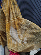 Mustard Kota Doriya Saree