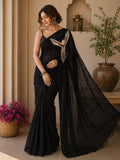 Black Eagle Mulmul Saree